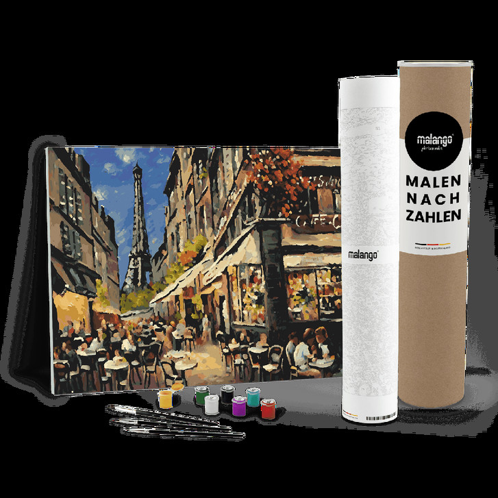 Malen nach Zahlen Leinwandbild - Café am Eifelturm No. 4 - WA447298