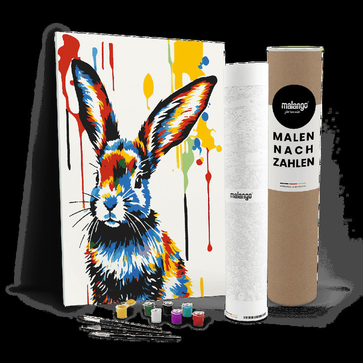 Malen nach Zahlen Leinwandbild - Hase Hans - WA447412