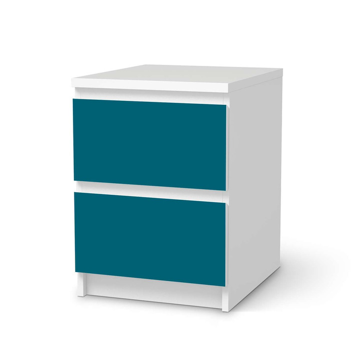 Möbelfolie IKEA Malm Kommode 2 Schubladen - Türkisgrün Dark - CR116252