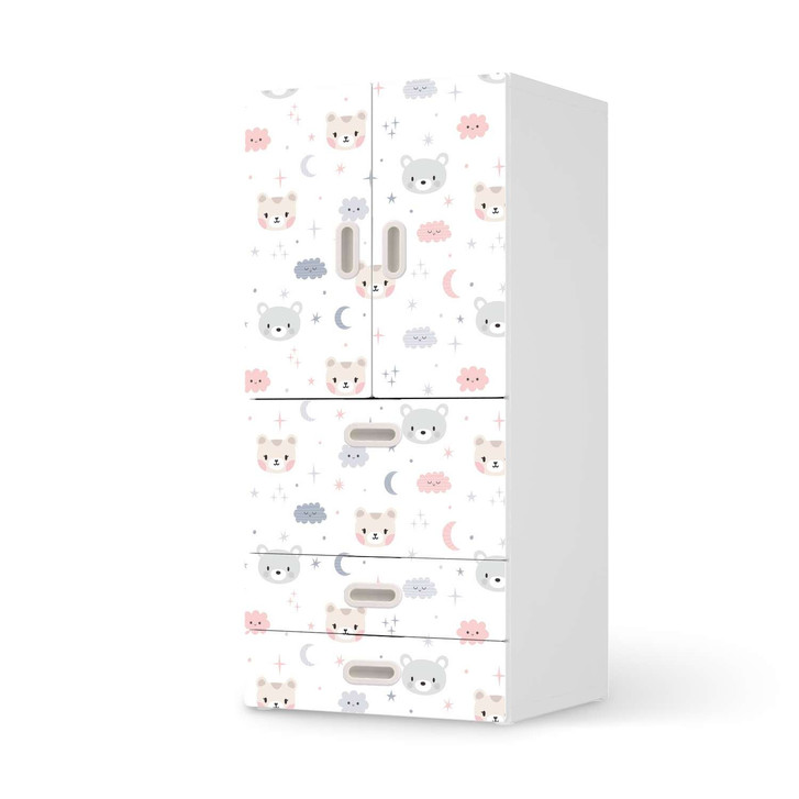 Möbelfolie IKEA Stuva / Fritids - 3 Schubladen und 2 kleinen Türen - Sweet Dreams - CR117631