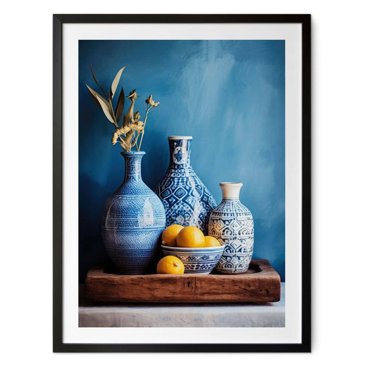 Poster Stillleben mit Vasen und Zitronen - Treechild - WA473614