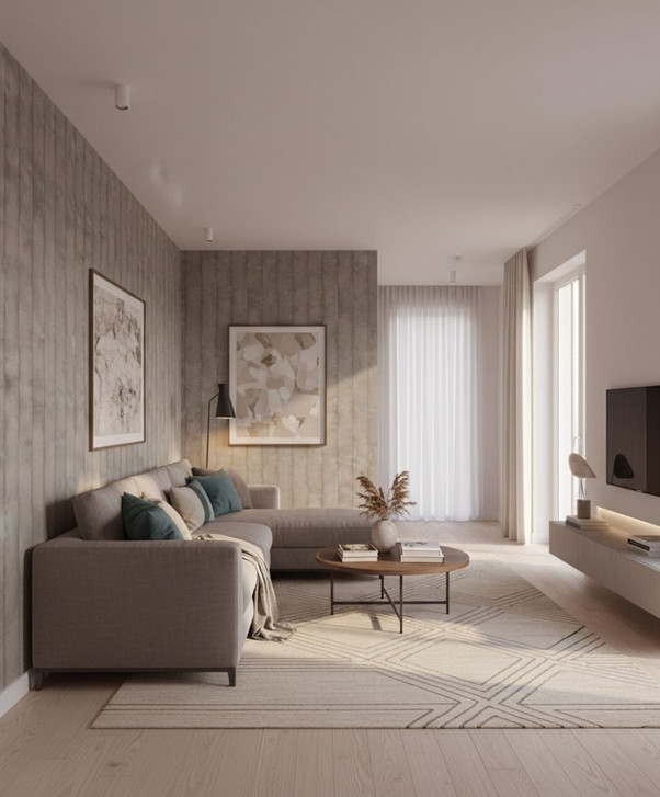Vliestapete Struktur Modern in Braun - WA497248