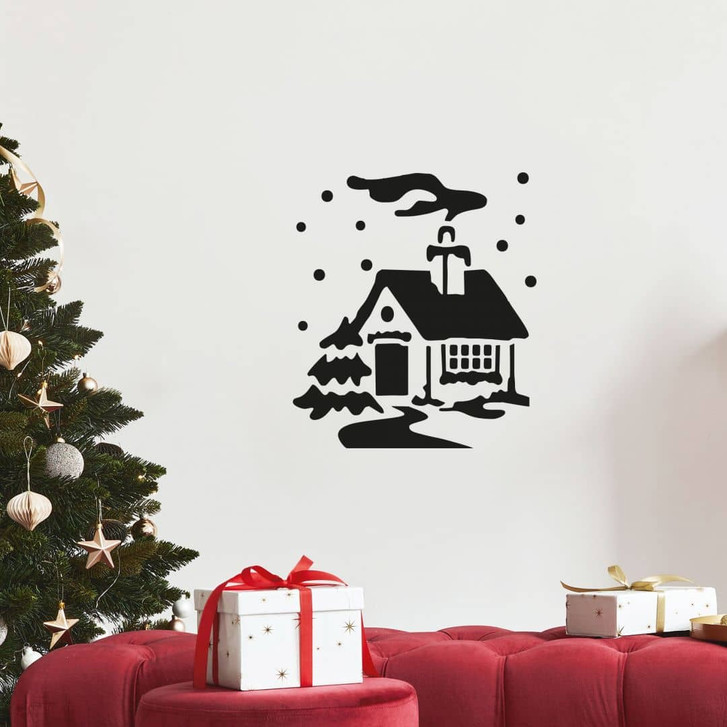 Wandtattoo Eingeschneites Haus im Winter - WA431023