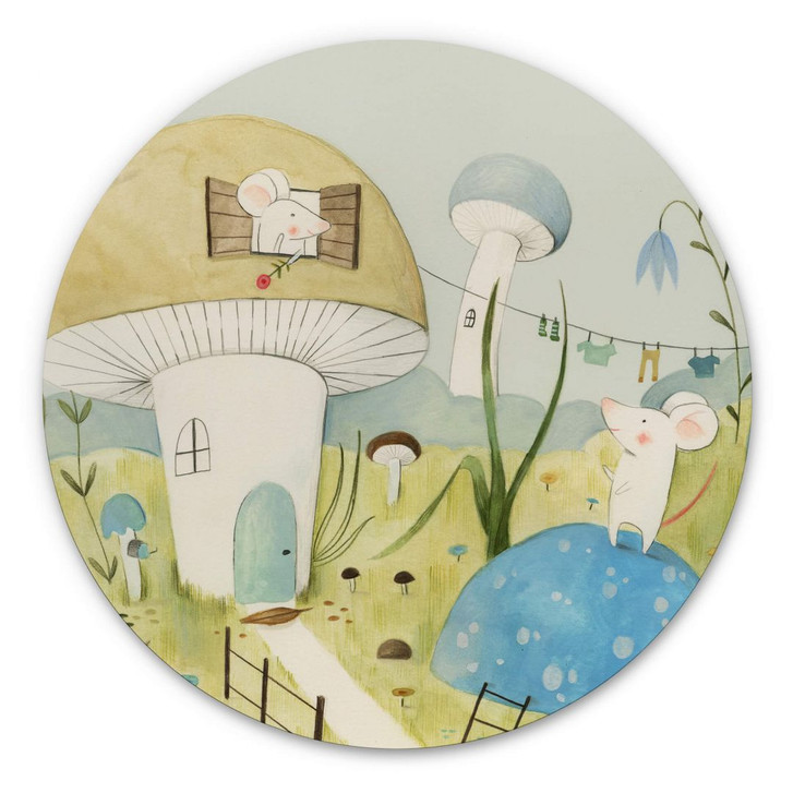 Alu-Dibond Loske - Mäusestadt - Rund - WA308364