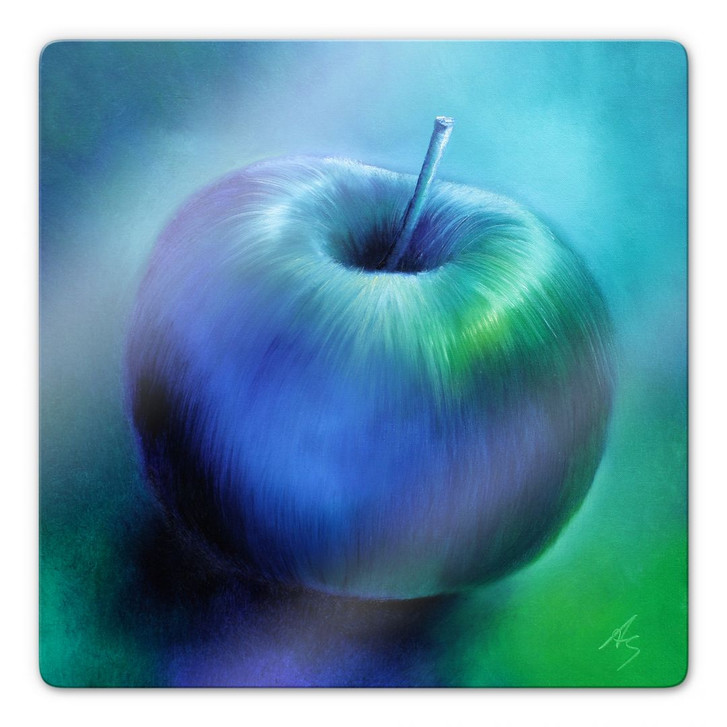Glasbild Schmucker - Blauer Apfel - WA127264