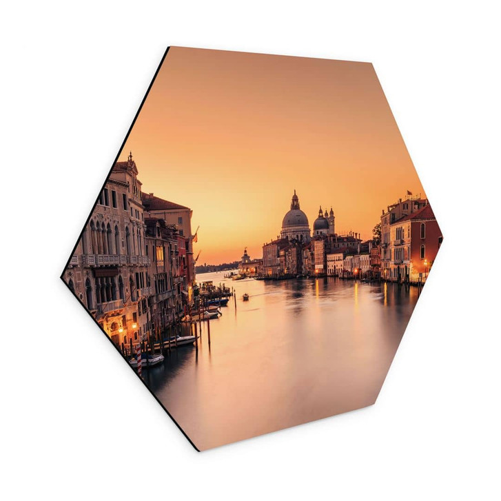 Hexagon-Wandbild Sonnenuntergang in Venedig - Hexagon - Zhang - WA421790