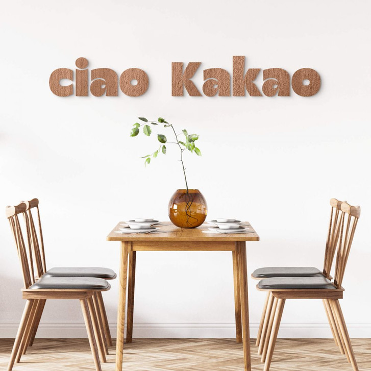 Holz Schriftzug Ciao Kakao - Mahagoni - WA402154