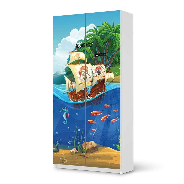 Klebefolie IKEA Pax Schrank 201cm Höhe - 2 Türen - Pirates - CR109975