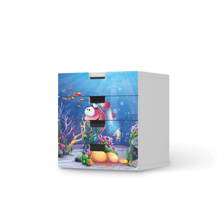 Klebefolie IKEA Stuva / Malad Kommode - 4 Schubladen - Bubbles - CR112095