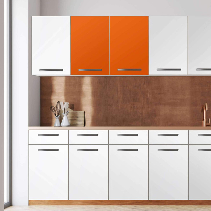 Klebefolie - Wandschrank 80cm Breite - Orange Dark - CR108954