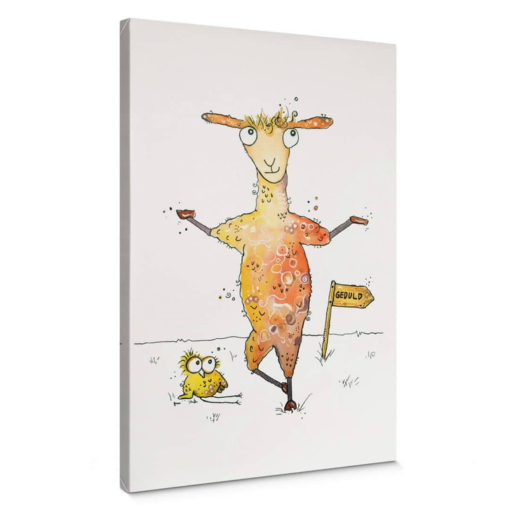 Leinwandbild Hagenmeyer - Lama und Vogel - WA364665