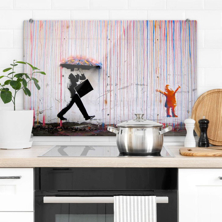 Spritzschutz Banksy - Coloured Rain - WA381156