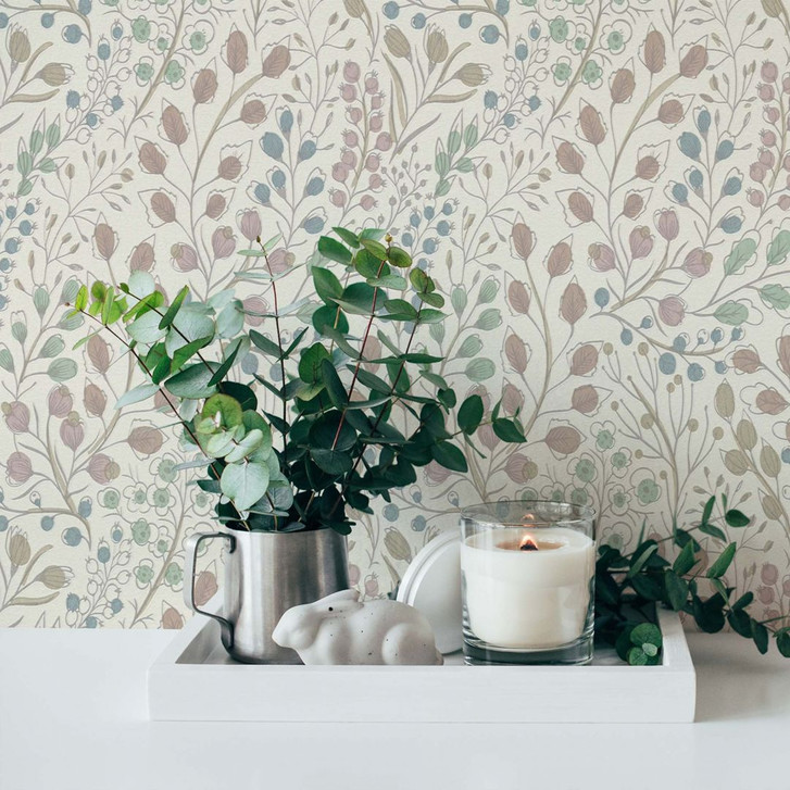 Tapete Floral Weiss Rosa - Vliestapete A.S. Création - WA395767