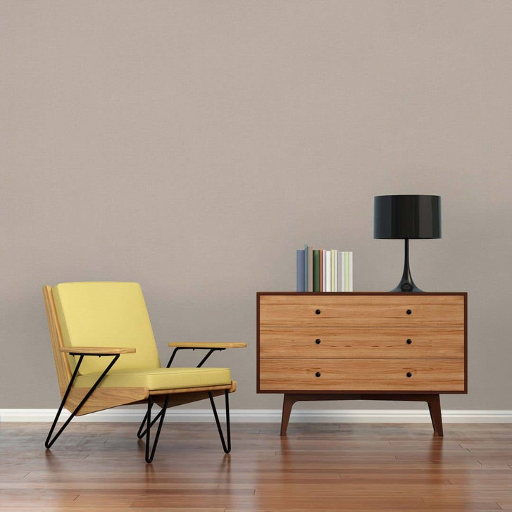 Tapete Greige - Uni Vliestapete Beige Grau - Stoffoptik Wandtapete - WA395696