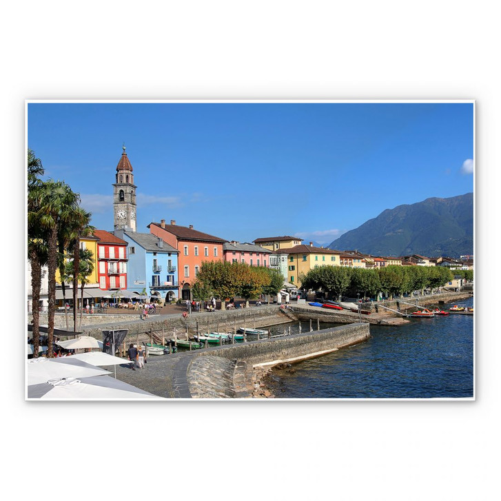 Wandbild Hafenpromenade am Lago Maggiore - WA192872