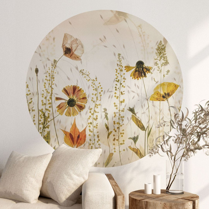 Wandtattoo Wilde Wiesenblumen im Sonnenlicht - Talen - Rund - WA433702