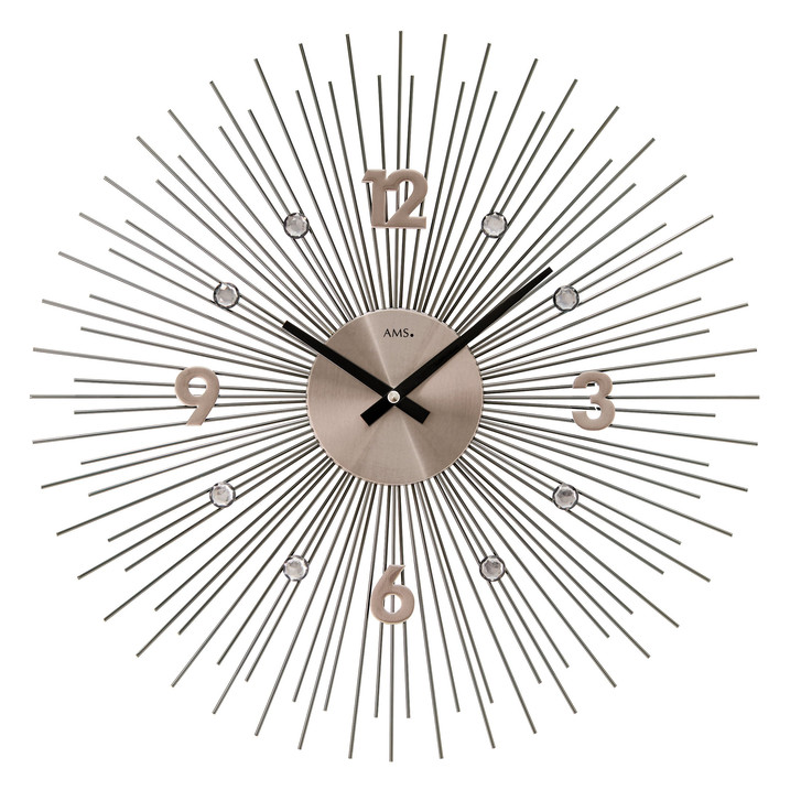 Wanduhr Metallgehäuse, Strahlen anthrazit - UG100705
