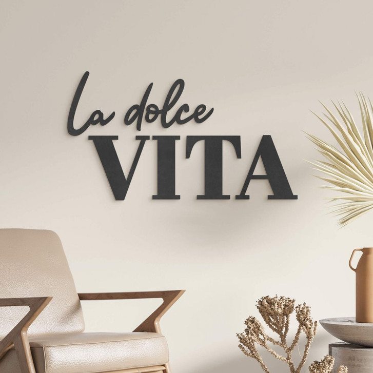 3D MDF Schriftzug La dolce Vita - modern - WA351152