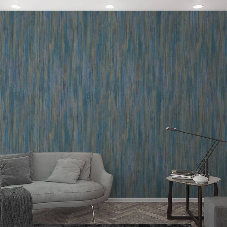 Fototapete mit grafischem Streifenmuster, Grün Streifen 3.40 x 1.06 m - WA448918