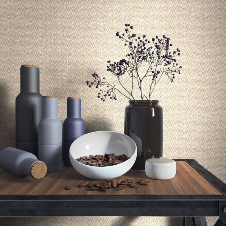 Hochwertige Gewebe Tapete mit Farbverläufen, Strukturtapete, Vliestapete Loft in braun, beige - WA451094