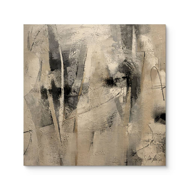 Holzbild Abstrakte Landschaft - Fedrau - Quadratisch - WA432583