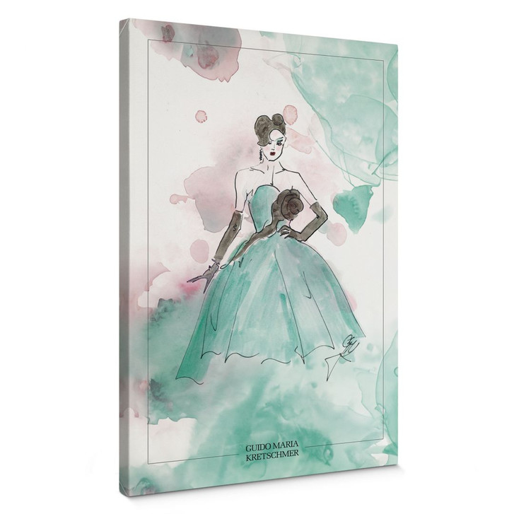 Leinwandbild Audrey in Türkis - Guido Maria Kretschmer Kollektion - 40x60cm - WA388983