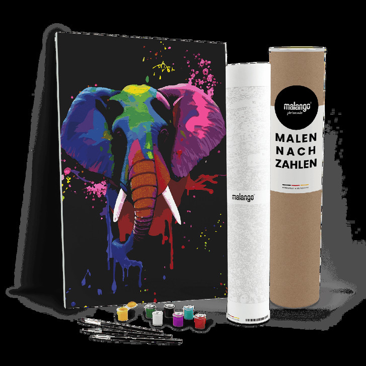 Malen nach Zahlen Leinwandbild - Elefant Eduardo - WA447320