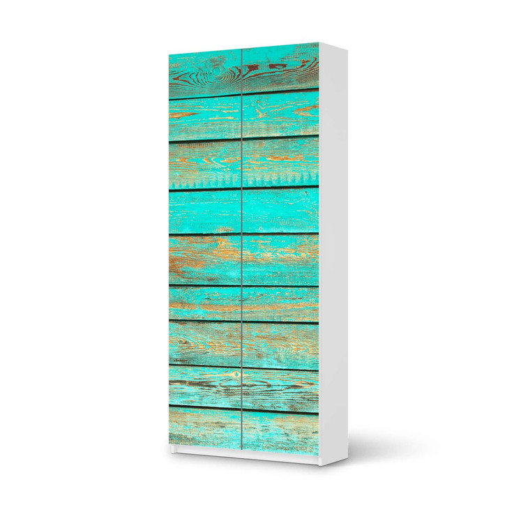 Möbelfolie IKEA Pax Schrank 236cm Höhe - 2 Türen - Wooden Aqua - CR116849