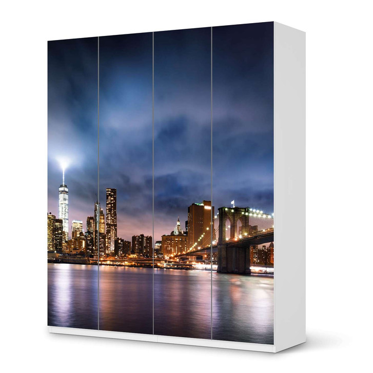 Möbelfolie IKEA Pax Schrank 236cm Höhe - 4 Türen - Brooklyn Bridge - CR116864