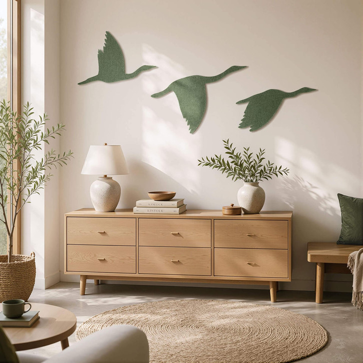Wanddeko aus Filz - Kraniche Zugvögel (3er Set) - WA512715