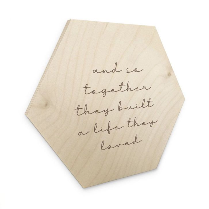 Hexagon Holzbild Together - WA495496