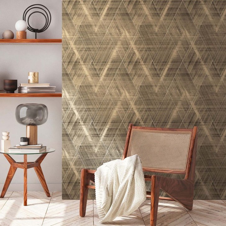 Tapete Gold Schwarz Mustertapete Vlies grafische Vliestapete modern Wohnzimmer - WA382213