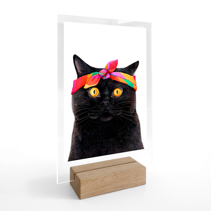 Tischaufsteller Schwarze Katze mit Bandana - Korenkova - WA514915
