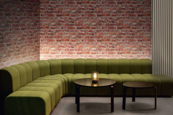 Vliestapete Rot Grau Steinoptik für Wohnzimmer Küche Büro marburg Tapete - WA450618