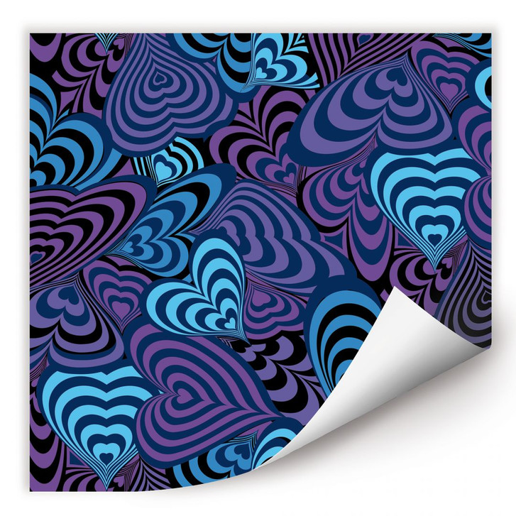 Wallprint Retro Herzen - WA188397