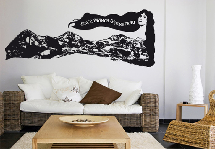 Wandtattoo Eiger, Mönch & Jungfrau - CG10012