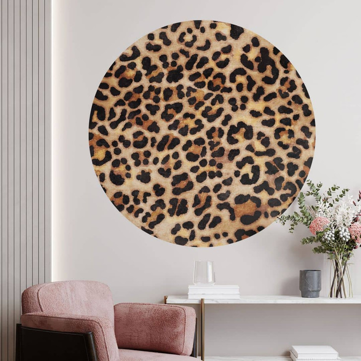 Wandtattoo Wilder Leopard - Animal Print - Tunaboylu - Rund - WA474433