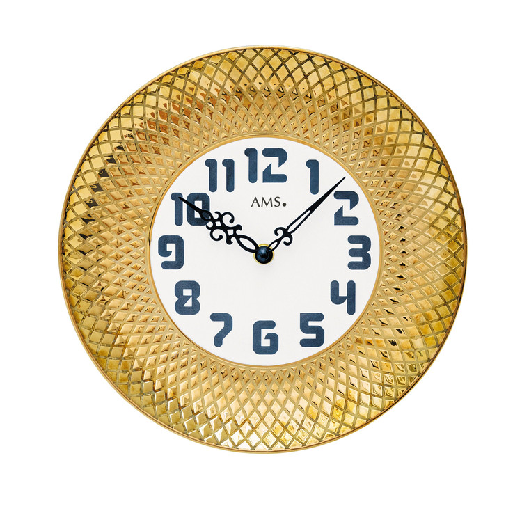 Wanduhr Keramik, Gold - UG100387