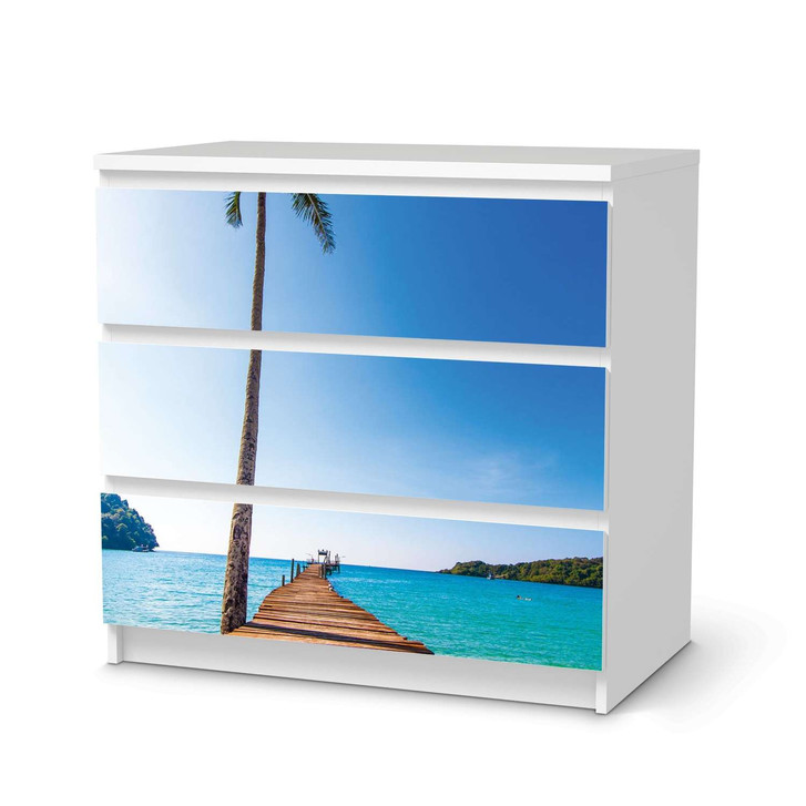 Klebefolie IKEA Malm Kommode 3 Schubladen - Caribbean - CR109756
