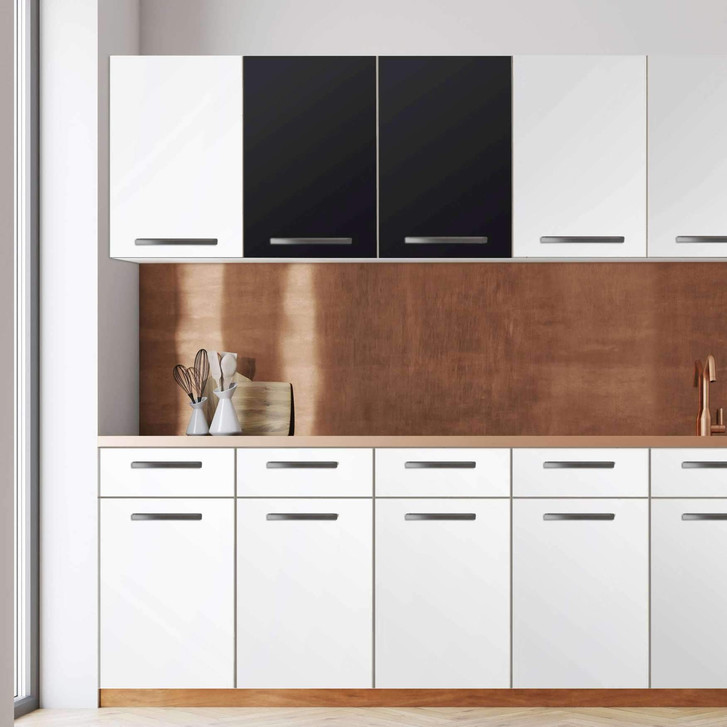Klebefolie - Wandschrank 80cm Breite - Schwarz - CR108986