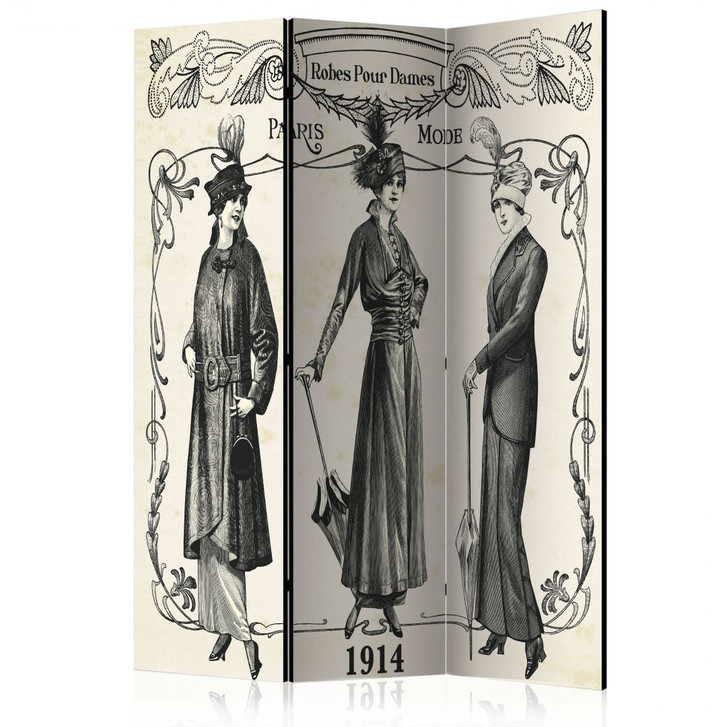 Paravent, Raumteiler freistehend, Trennwand - Kleid 1914 - WA454539