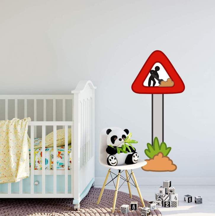 Wandtattoo Baustellenschild - WA206179