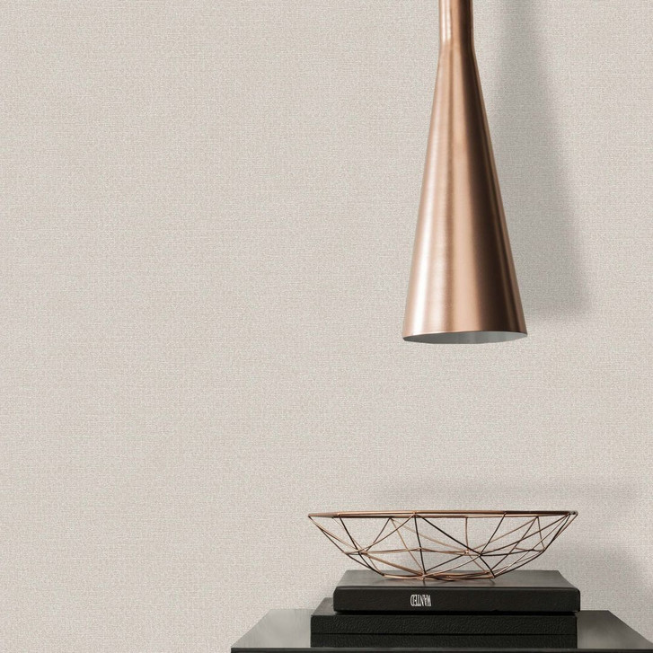 Einfarbige Tapete Beige Grau PVC-Frei - Vliestapete Uni von A.S. Création glänzend 386625 - WA395594