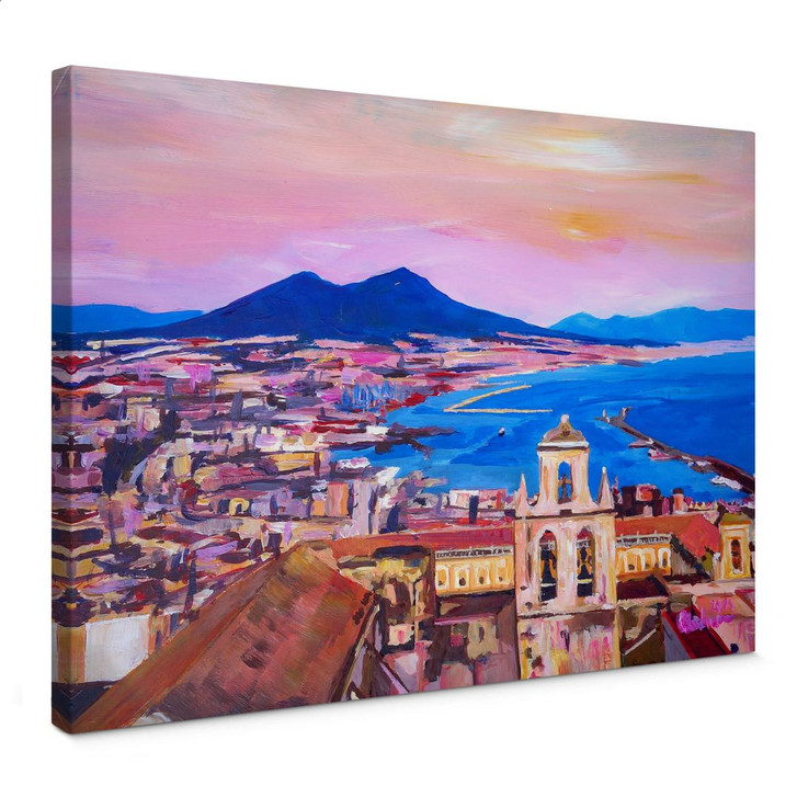 Leinwandbild Bleichner - Naples with Mount Vesuvio - WA359041