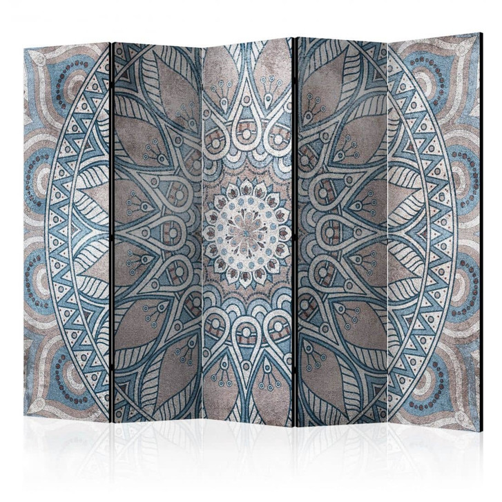 Paravent, Raumteiler freistehend, Trennwand - Mandala, 5-teilig - 225 x 172 cm - WA454205