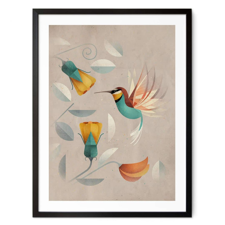 Poster Abstrakt - Kolibri - Braun - WA408037