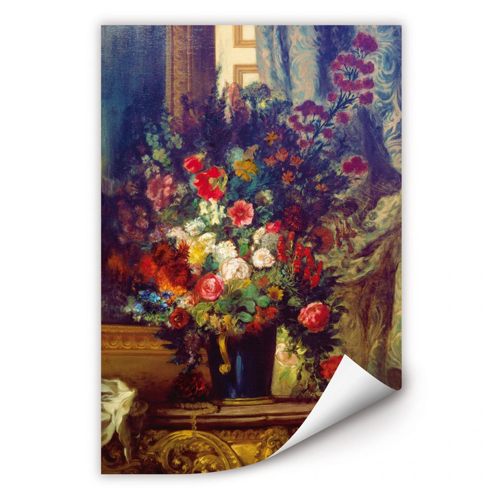 Wallprint Delacroix - Vase mit Blumen auf einer Konsole - WA183093