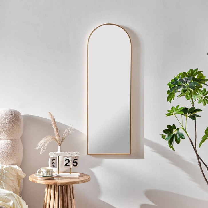 Wandspiegel gold gebogen - Glasgow - 30 x 90 cm - WA488645