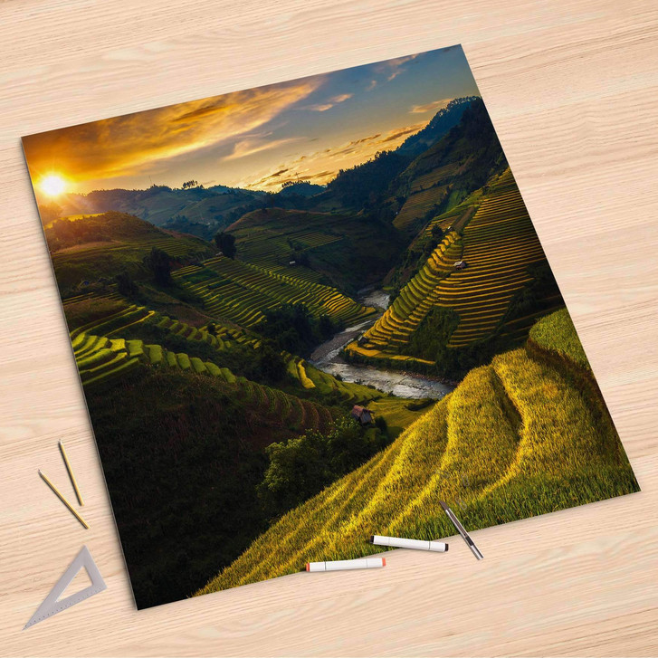 Folienbogen (90x90cm) - Reisterrassen - CR107647