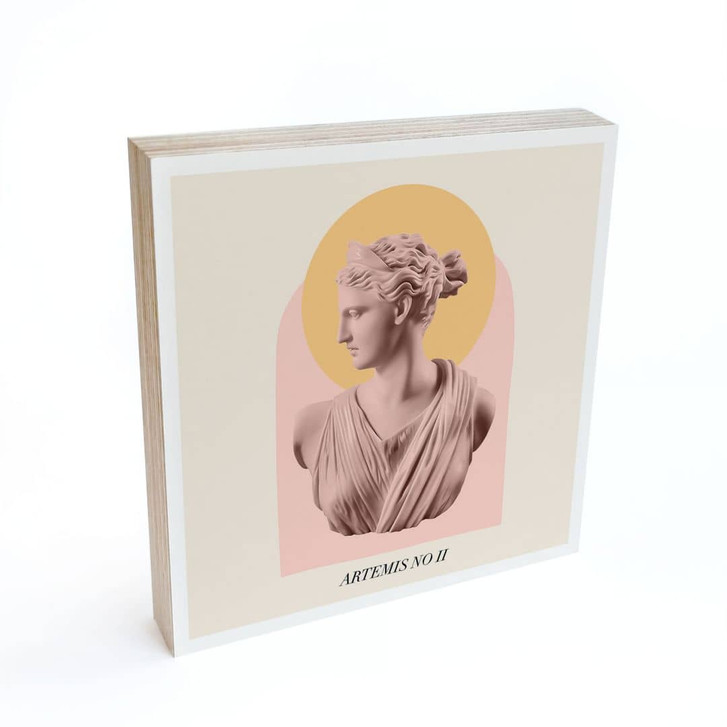 Holzbild zum Hinstellen - Statue der Göttin Artemis - Grace Digital Art - 15x15cm - WA388395